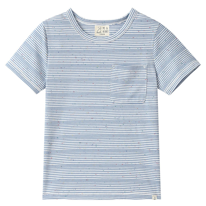 Royal Blue Speckle Stripe Tee by Me & Henry