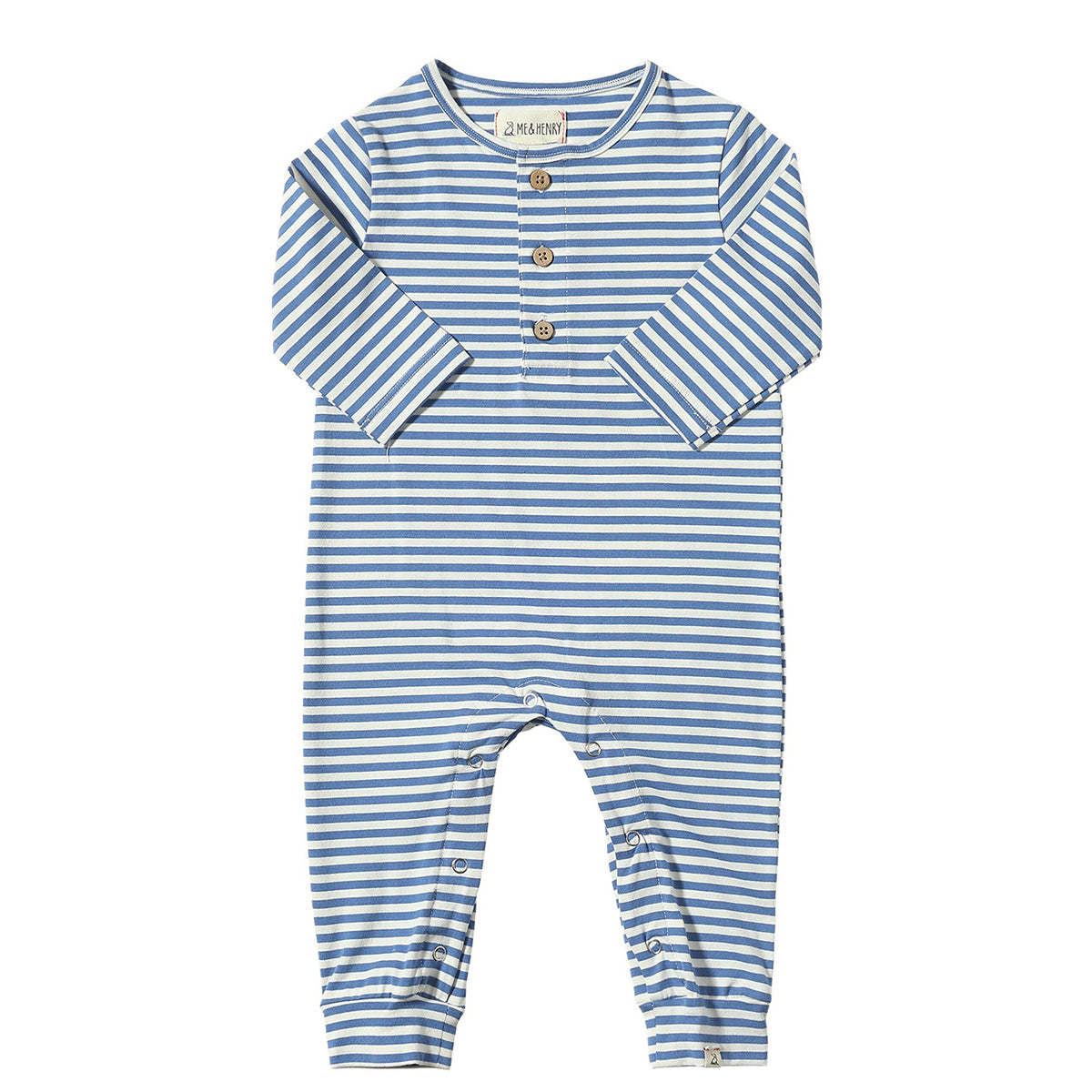 Royal / White Stripe Mason Romper by Me & Henry