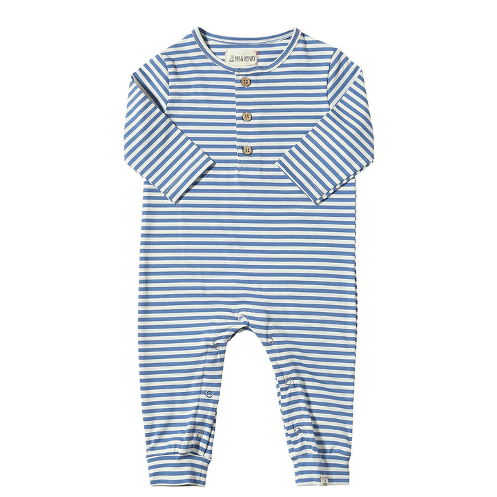 Royal / White Stripe Mason Romper by Me & Henry