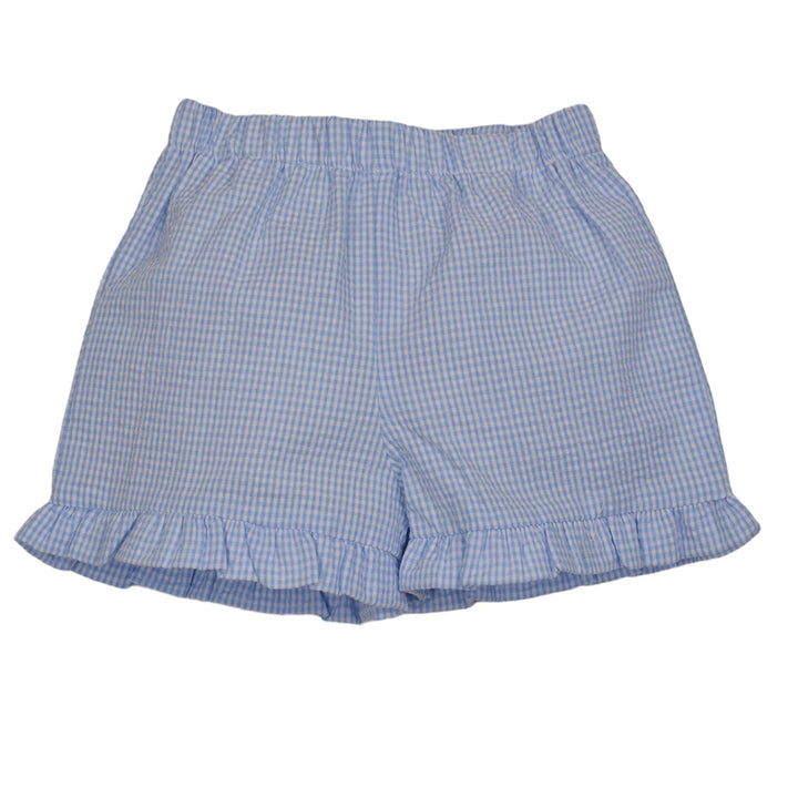 Color Works Blue Ruffle Short