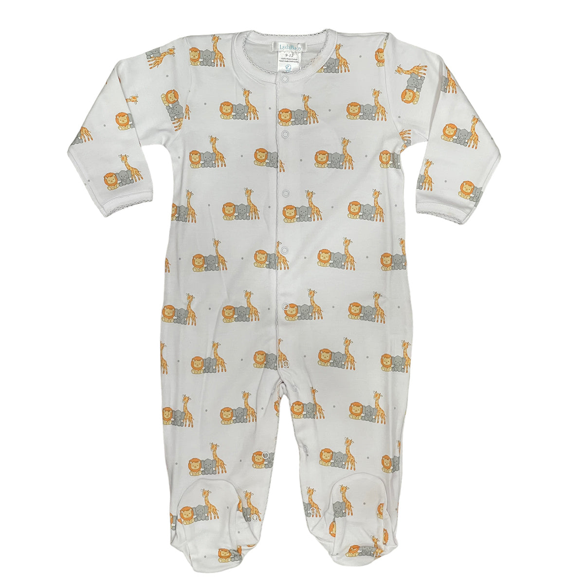 Blue Summer Doodles Zipper Footie | Lyda Baby main image 1