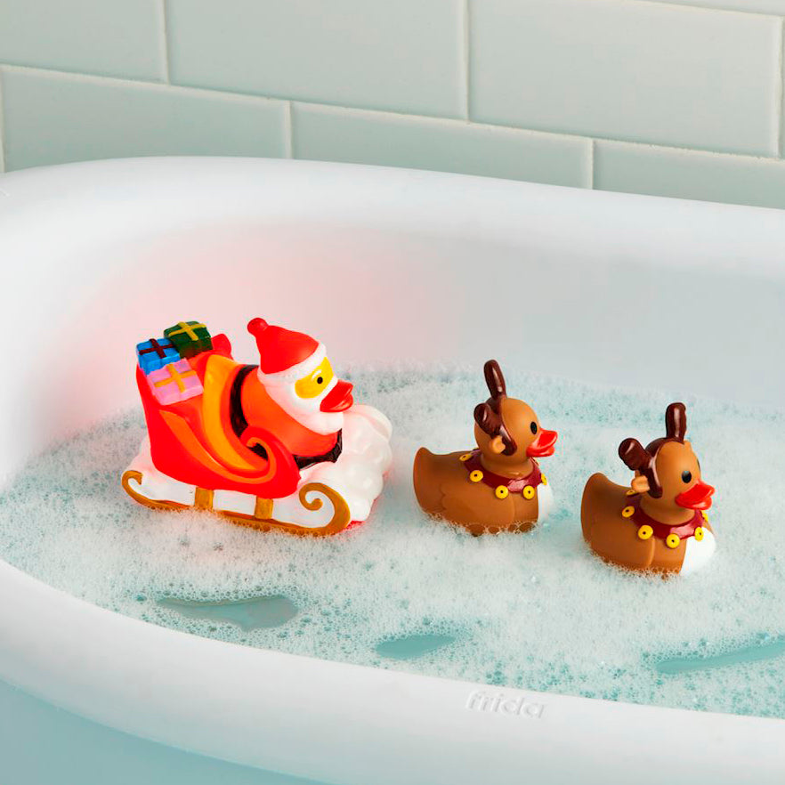 Santa and His "Duckdeer" Bath Toy Set by Mud Pie