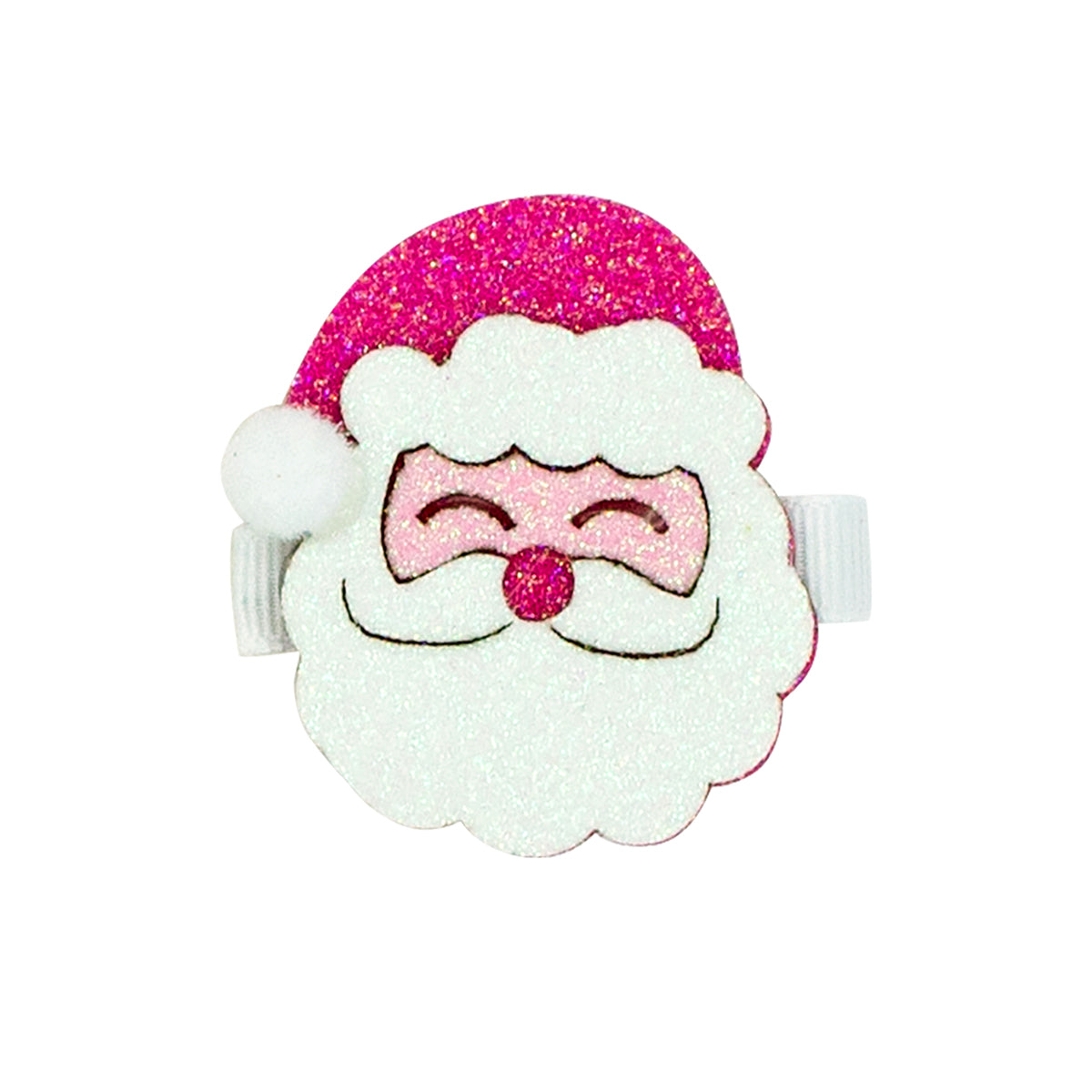 Pink Santa Sculpture Bow by Wee Ones