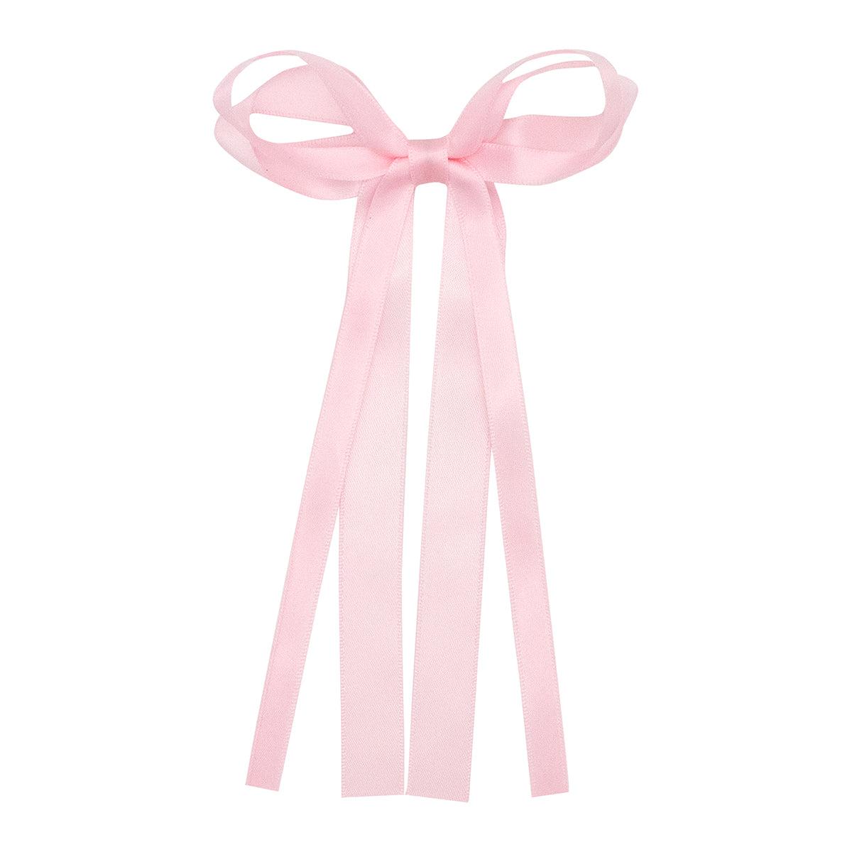 Light Pink Mini Satin Double-Loop Streamer Bow by Wee Ones
