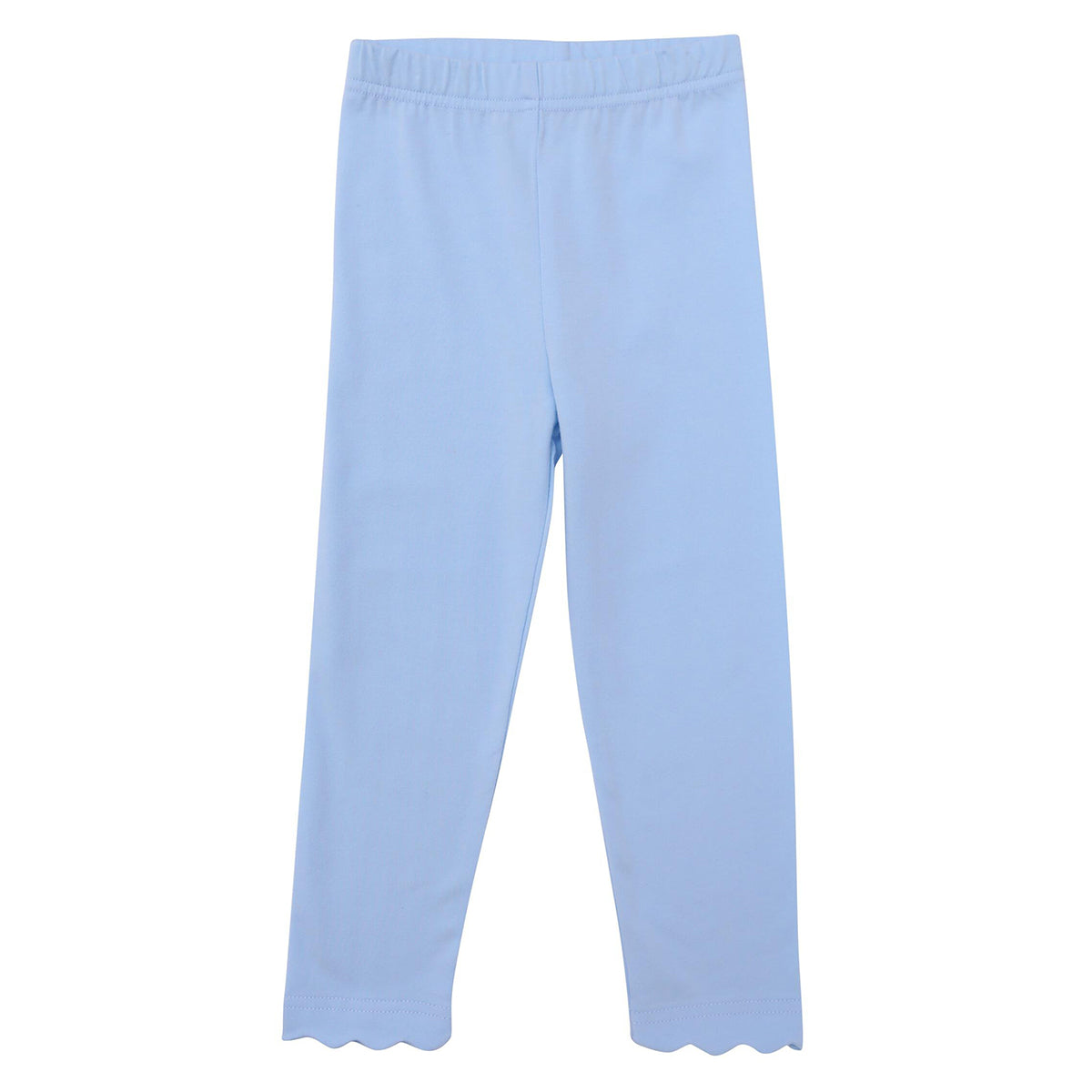 Light Blue Scallop Leggings by Trotter Street Kids