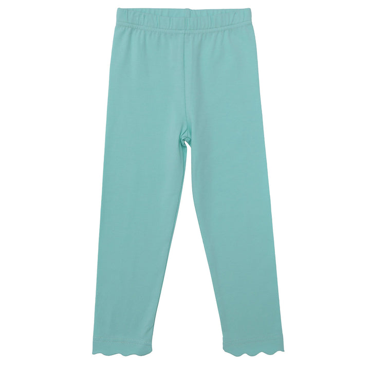 Mint Scallop Leggings by Trotter Street Kids