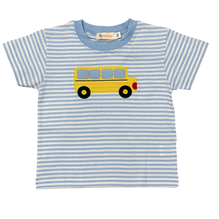 Blue Stripe School Bus Shirt by Luigi