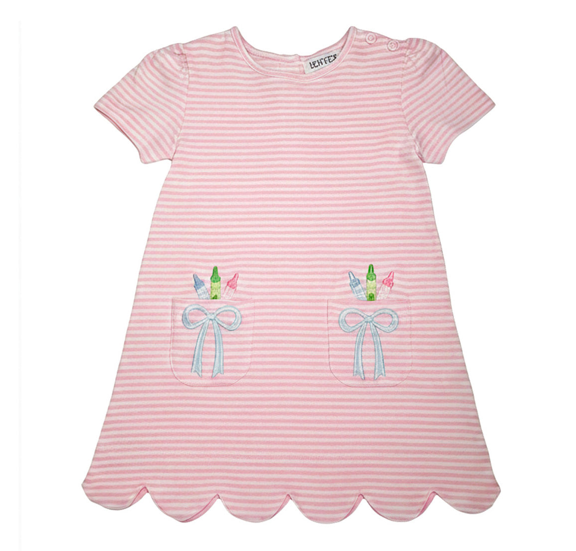 Back-to-School Dress with Crayons in Pockets by Ishtex