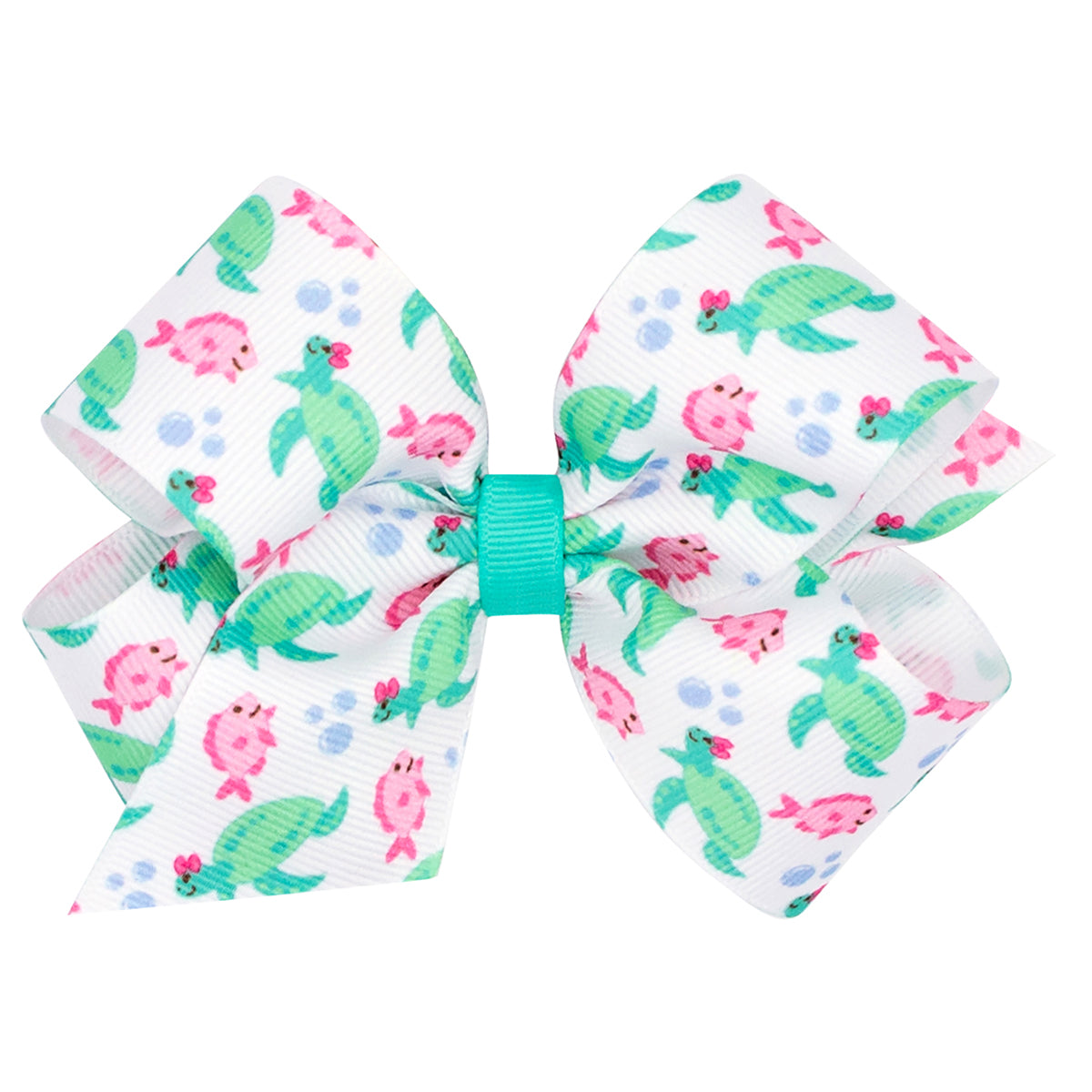 Sea Turtles Printed Grosgrain Bow by Wee Ones (2 Sizes)