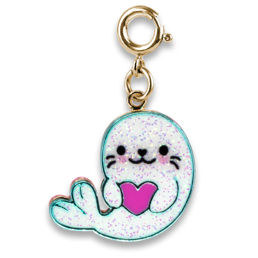 Gold Glitter Seal Charm by Charm It!