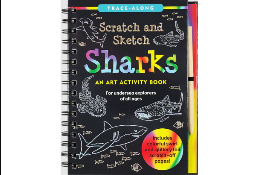 Scratch & Sketch Art Activity Book - Sharks