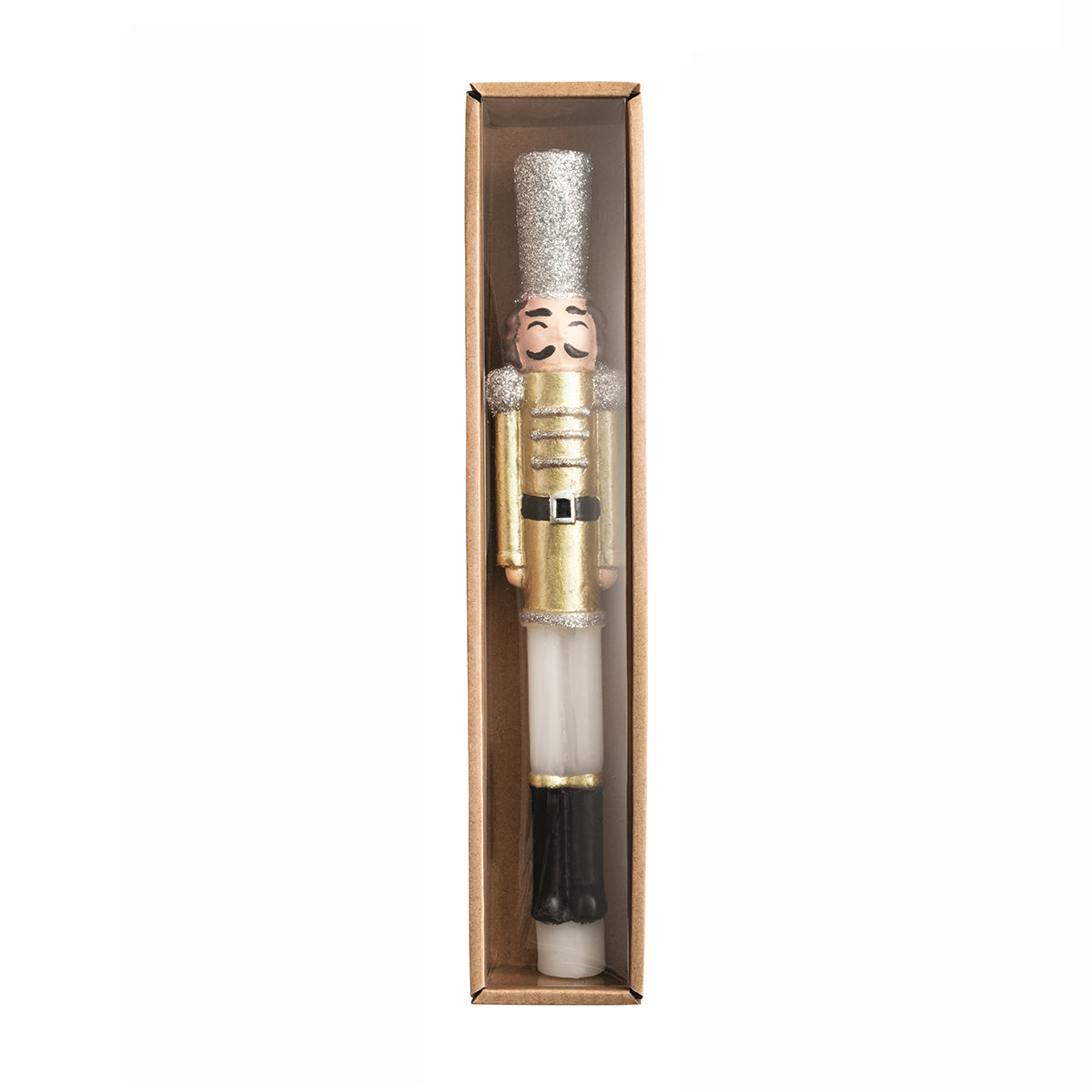 Silver / Gold Nutcracker Taper Candle by Mud Pie