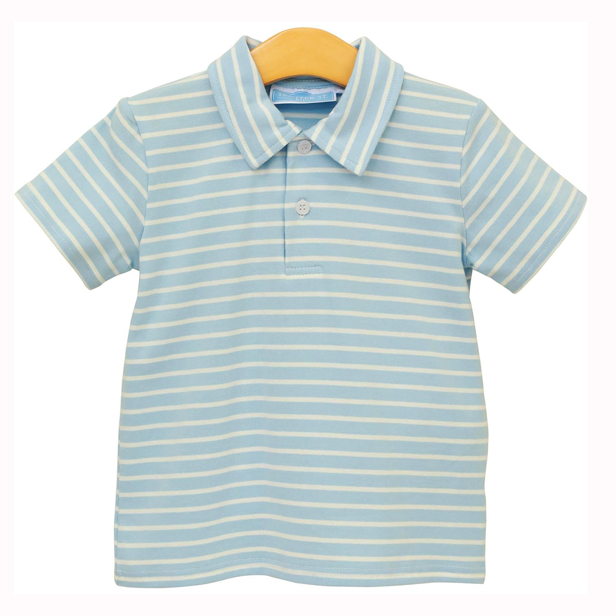 Sky Blue Stripe Polo by Trotter Street Kids