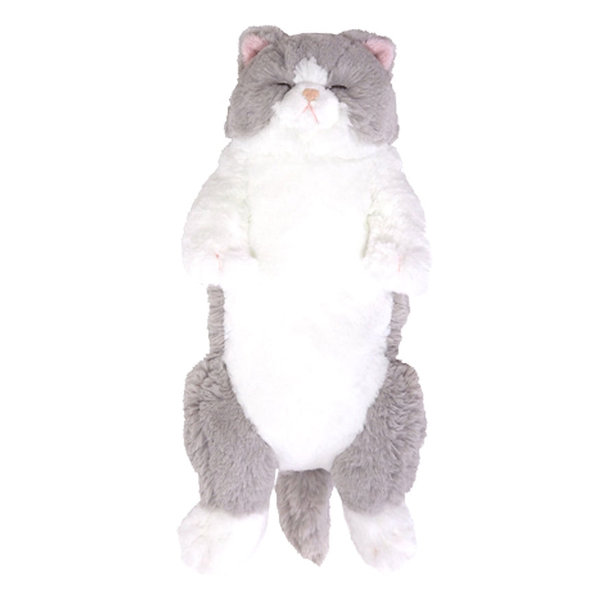 Sleeping Gray & White Lap Cat (Medium Size) by Sunlemon