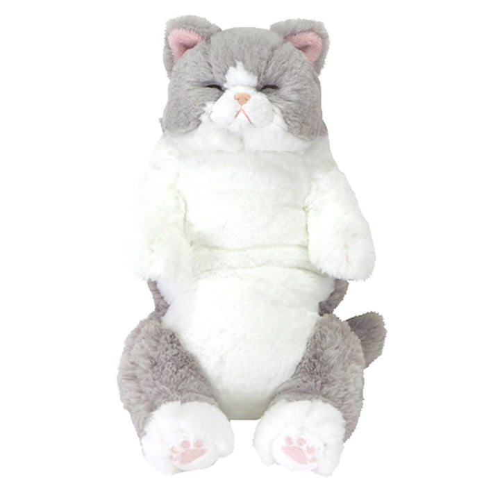 Sleeping Gray & White Lap Cat (Medium Size) by Sunlemon