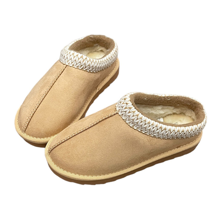 Beige Girl's Slip-On Down Shoe by MIA