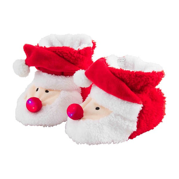 Light-Up Santa Slippers by Mud Pie