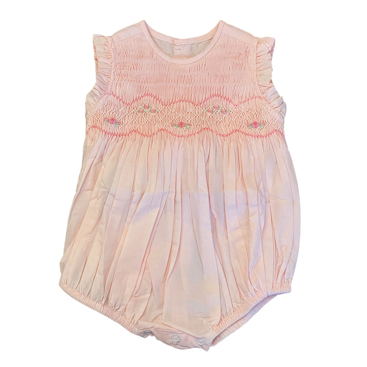 Bunches of Roses Smocked Bubble by Baby Sen