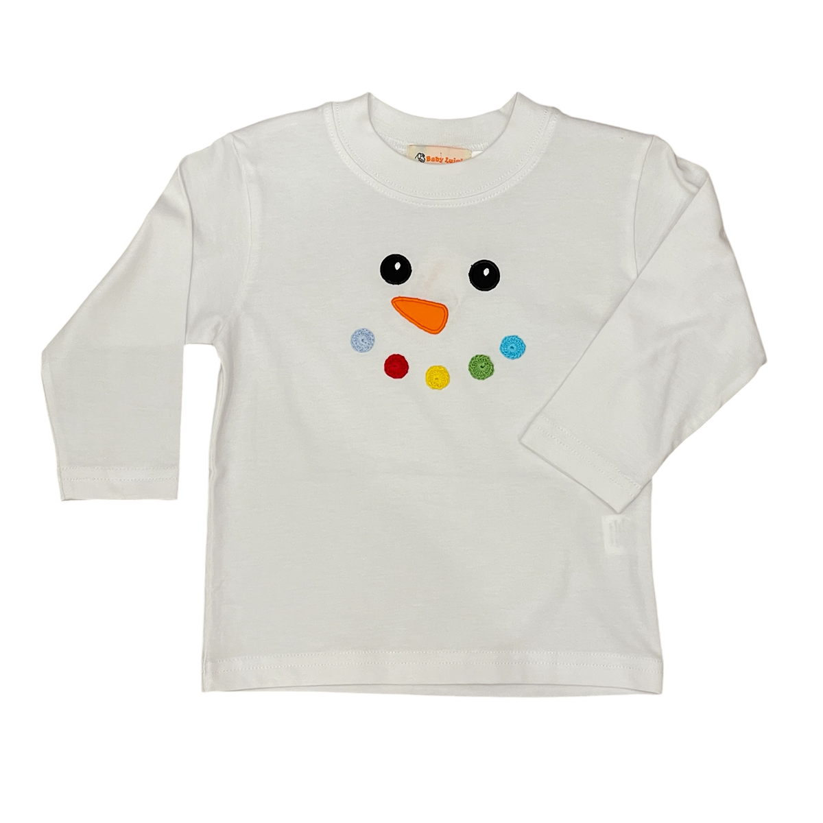 Snowman Face on White Boy Shirt by Luigi