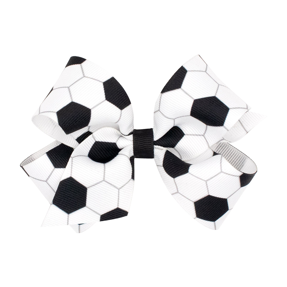 Soccer Ball Print Grosgrain Bow by Wee Ones (2 Sizes)