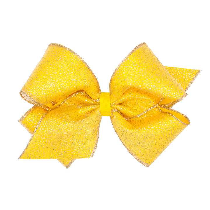 Yellow / Gold Sparkle Overlay Bow by Wee Ones