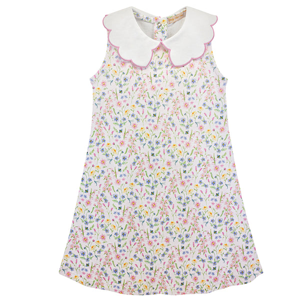 Spring Blush Dress with Scalloped Collar by Baby Club Chic 4T