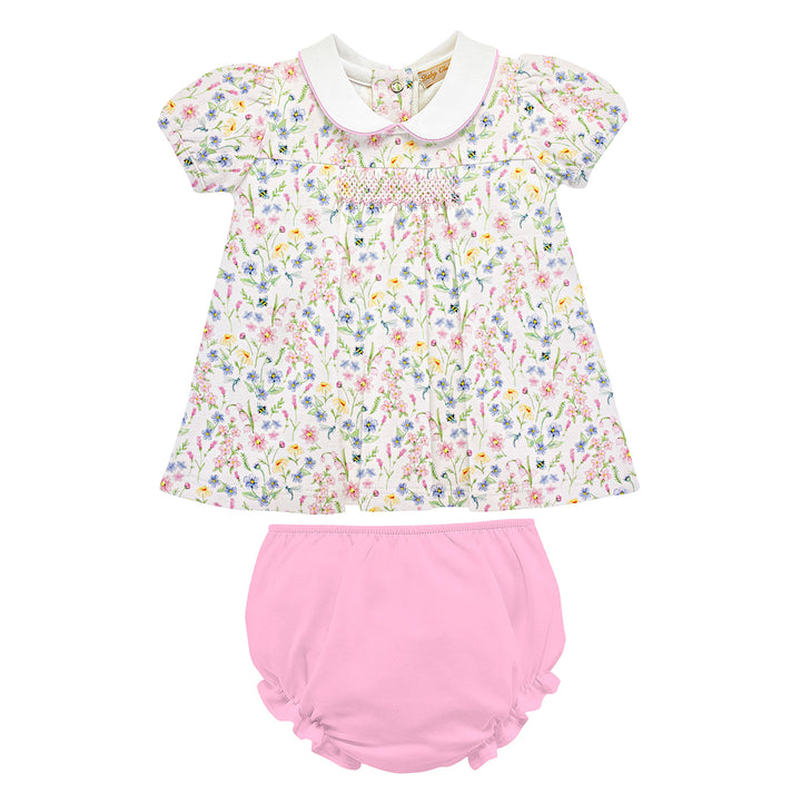Spring Blush Hand-Smocked Bloomer Set by Baby Club Chic