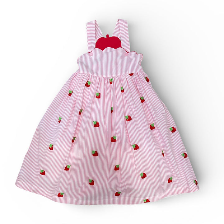 Strawberry Scallop Dress by Cotton Kids