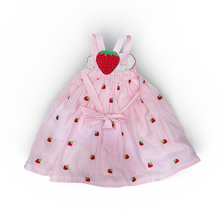 Strawberry Scallop Dress by Cotton Kids