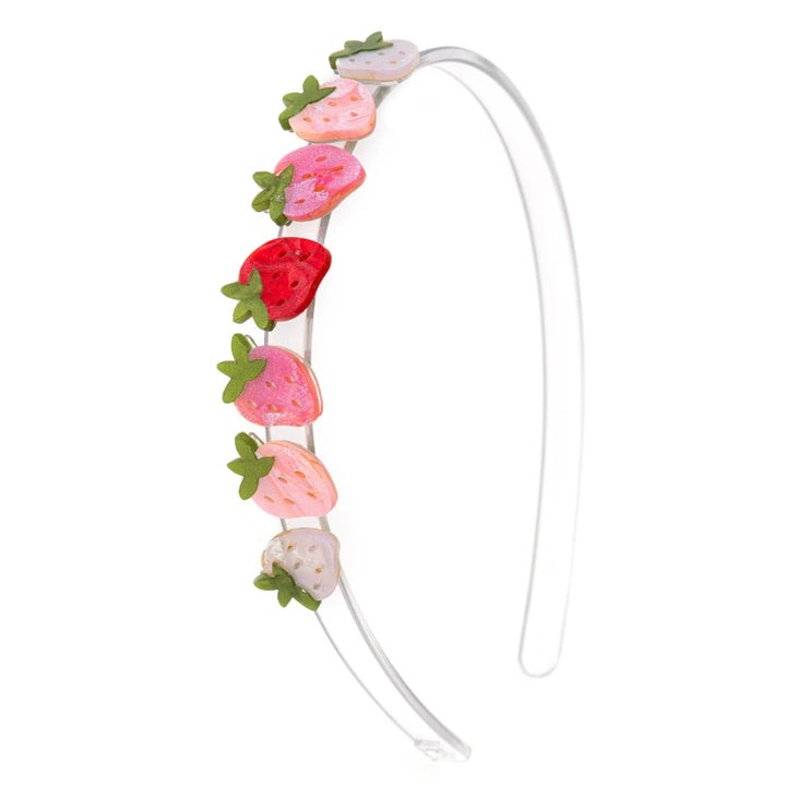 Strawberries Shimmer Headband by Lilies & Roses