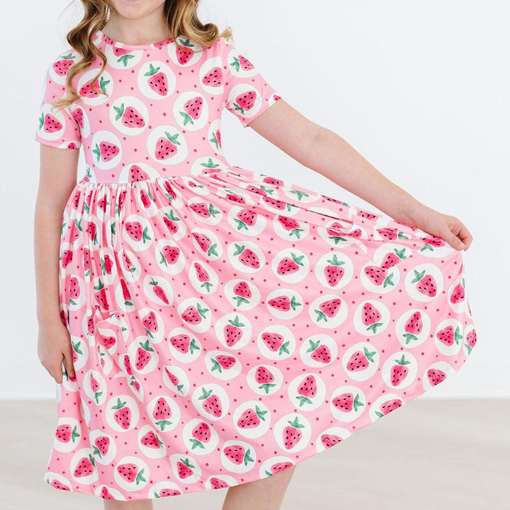 Strawberry Fields Pocket Twirl Dress by Mila & Rose