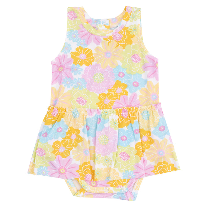 Sunny Dahlias Bodysuit with Skirt by Angel Dear