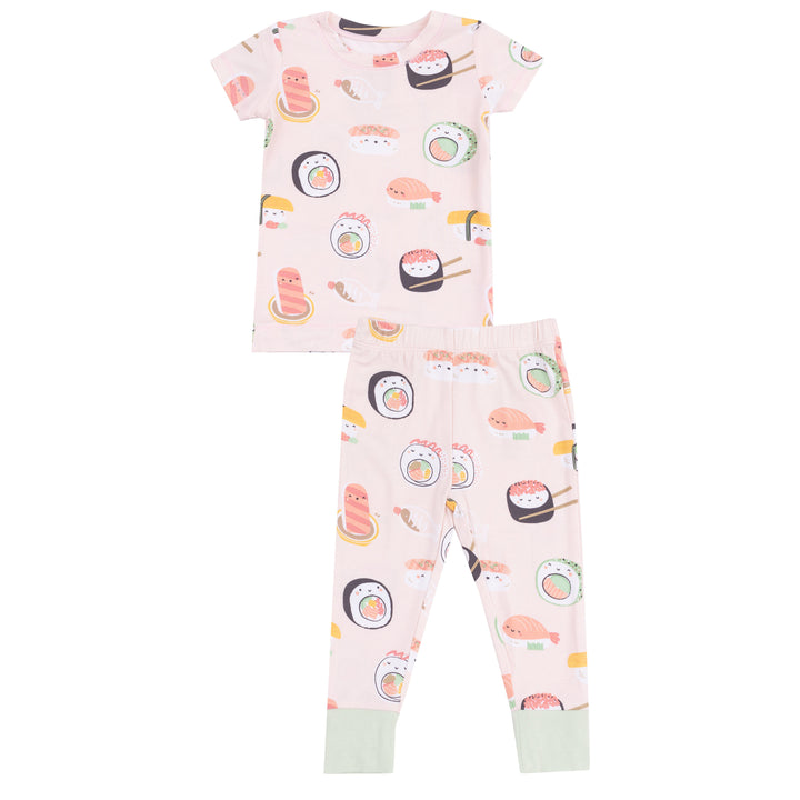 Sushi Pink Short Sleeve Pajama Set by Angel Dear