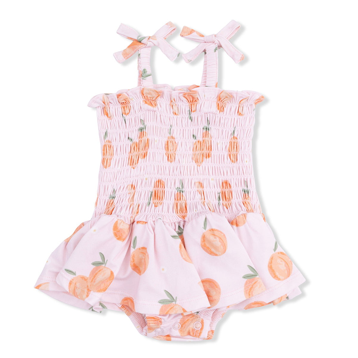 Sweet Peach Smocked Bubble by Angel Dear