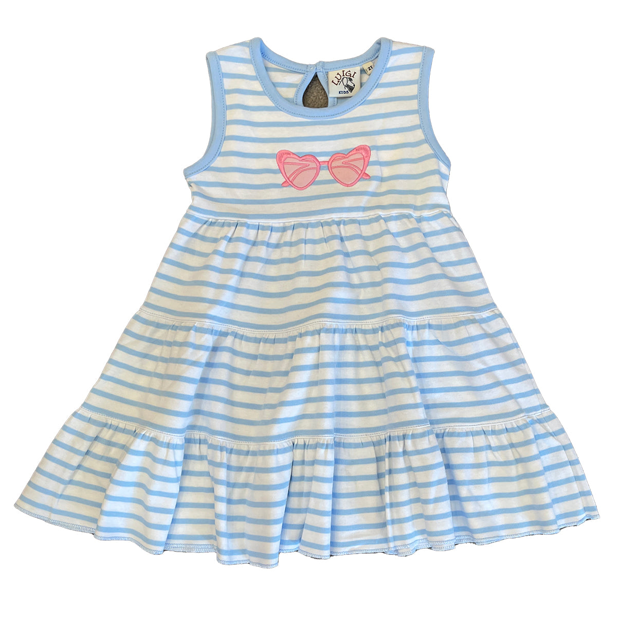 Sunglass Hearts Striped Dress by Luigi