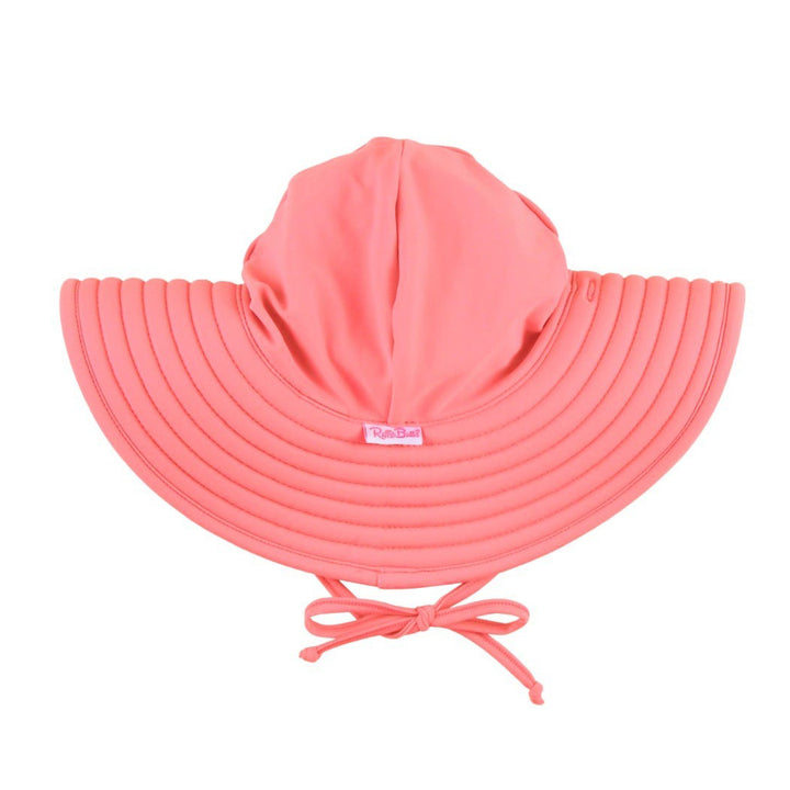 RuffleButts Ribbed Swim Hat -Bubblegum Pink