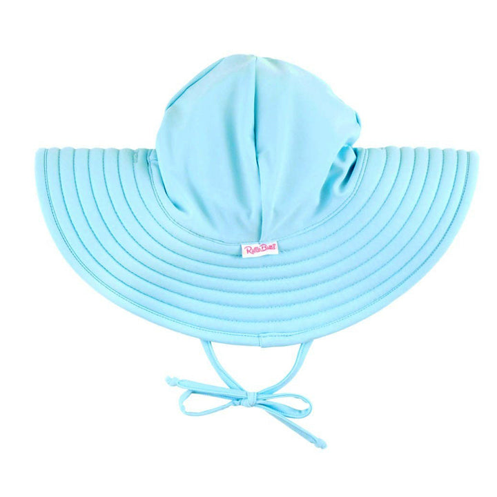 RuffleButts Ribbed Swim Hat - Tropical Breeze (Turquoise)