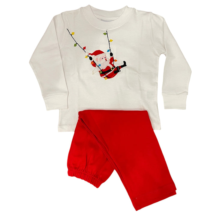 Swinging Santa Pants Set by Squiggles