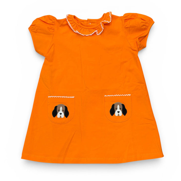 Orange Hound Dog Dress by Remember Nguyen