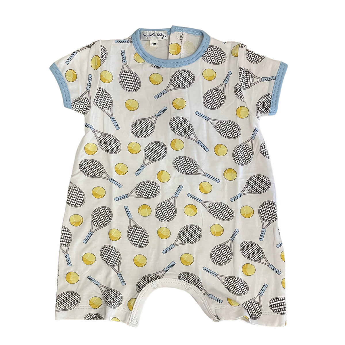 Magnolia Baby Tennis Anyone? Blue Playsuit