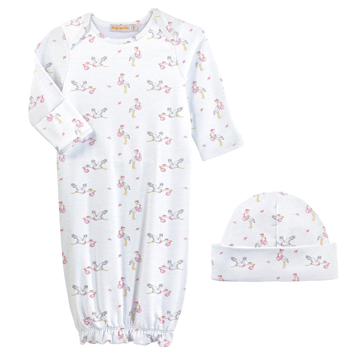Tiny Storks Girl Gown and Hat Set by Baby Club Chic