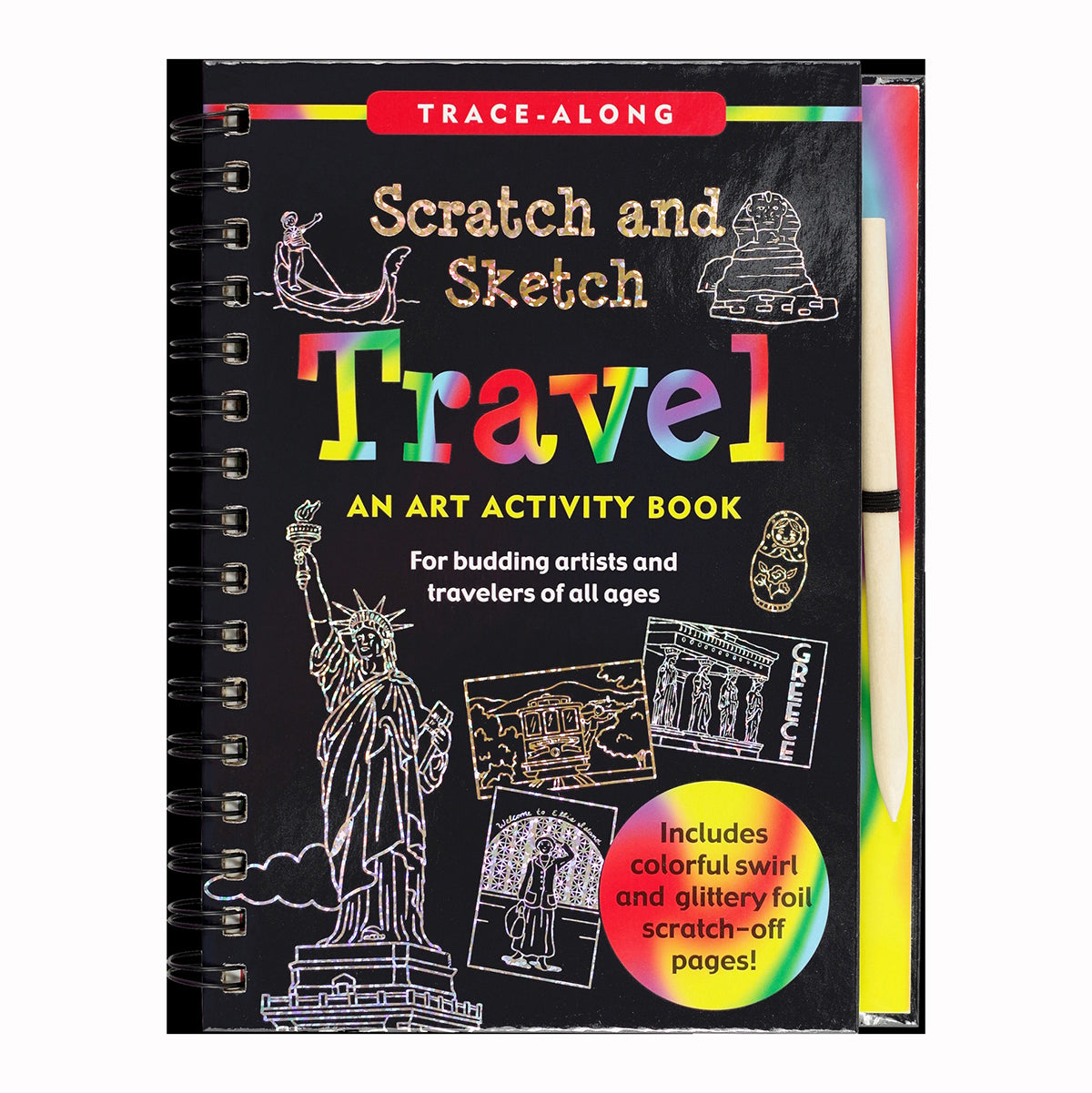 Scratch & Sketch Art Activity Book - Travel