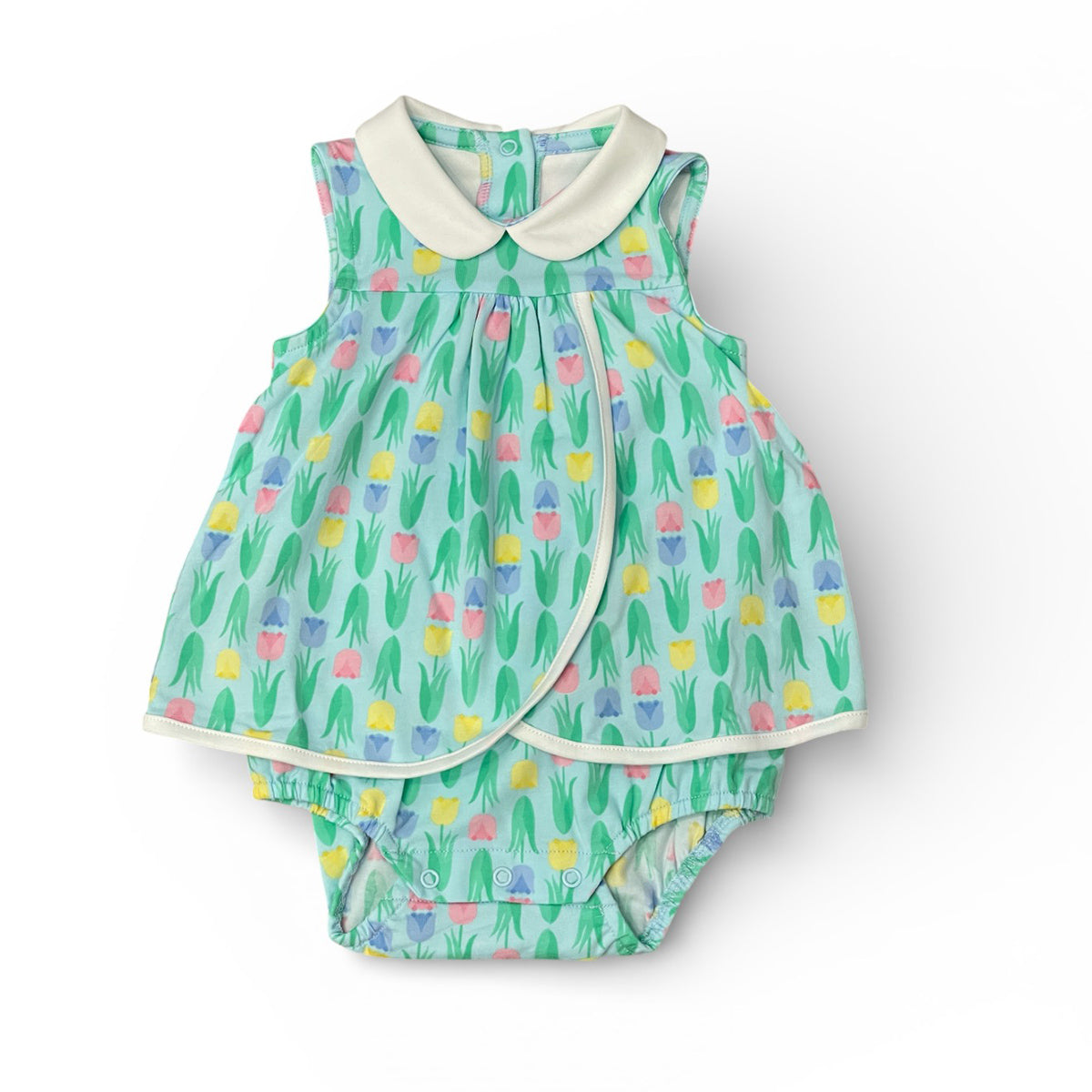 Tulip Print Knit Romper by Florence Eiseman