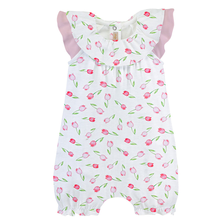 Baby Tulips Pink Romper by Baby Club Chic