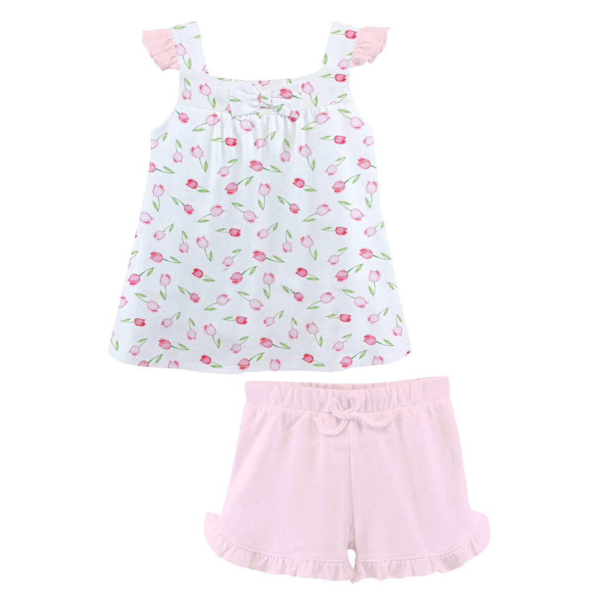 Baby Tulips Pink Tee and Shorts Set by Baby Club Chic