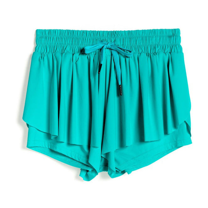 Turquoise Butterfly Shorts by Tractr