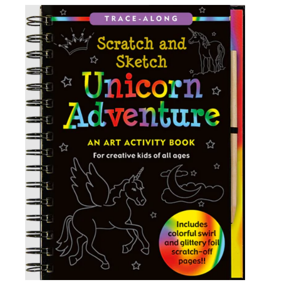 Scratch & Sketch Art Activity Book - Unicorn Adventure