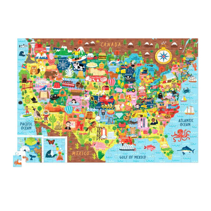 USA 200-Piece Puzzle (Age 6+) by Crocodile Creek