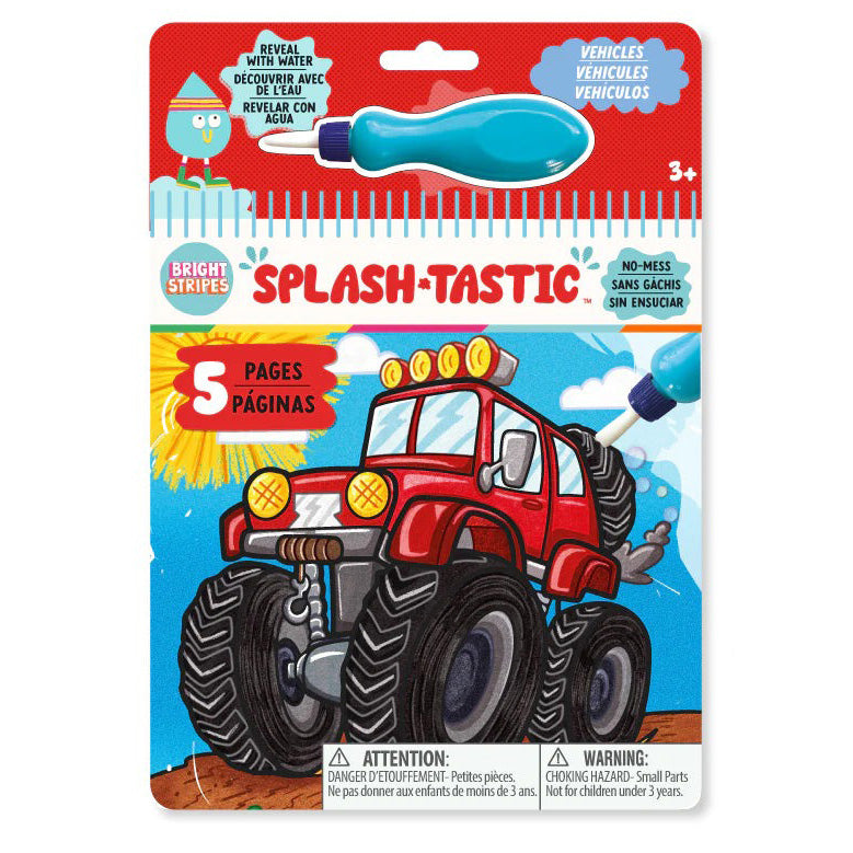 Vehicles Splash-Tastic Water Reveal Pad by Bright Stripes
