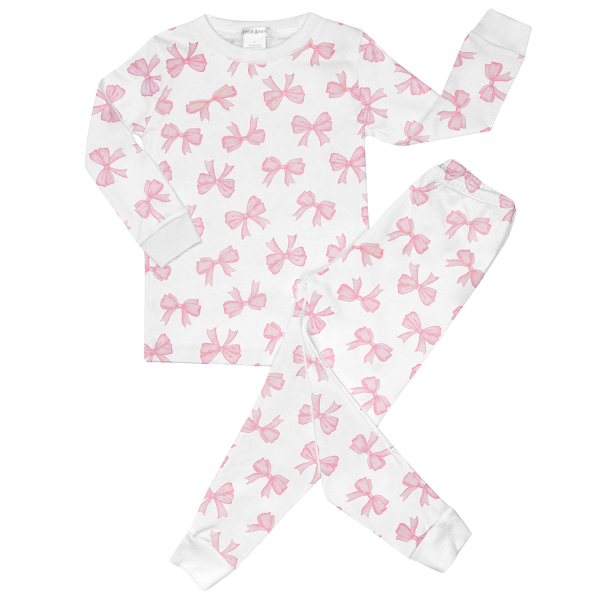 Watercolor Bows Toddler Pajama Set by Lyda Baby